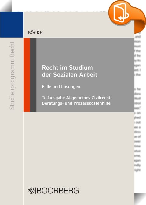 Recht Im Studium Der Sozialen Arbeit - Teilausgabe Allgemeines ...